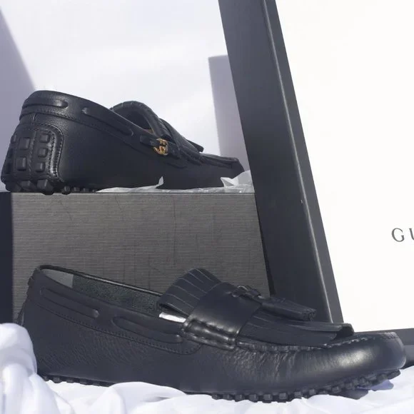 Gucci | Shoes | Host Pick Gucci Mens Black Driving Shoe With  display picture 3